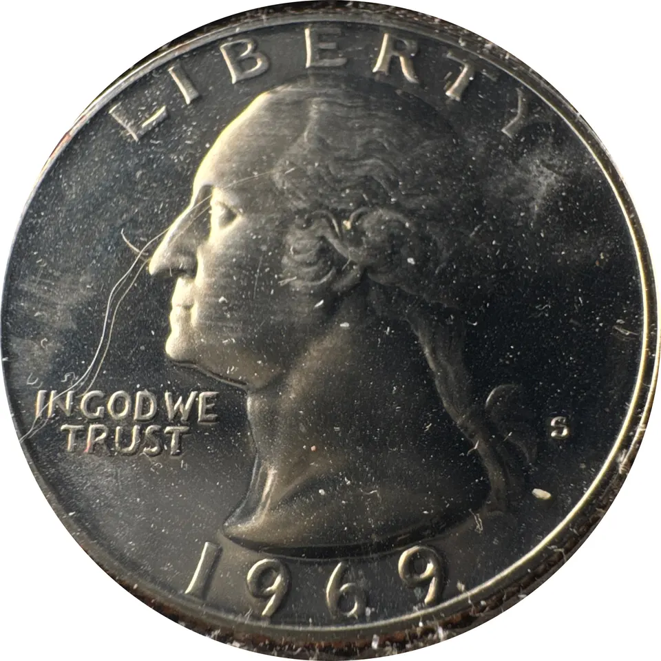 1969-S Washington Quarter Ungraded — front