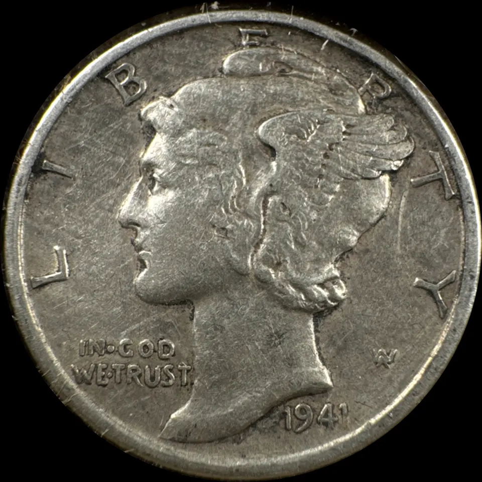 1941-S Mercury Dime Ungraded — front