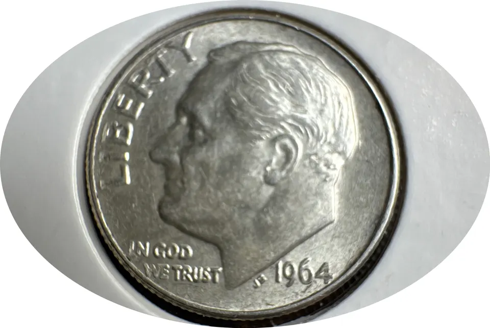 1964-P Roosevelt Dime Ungraded — front