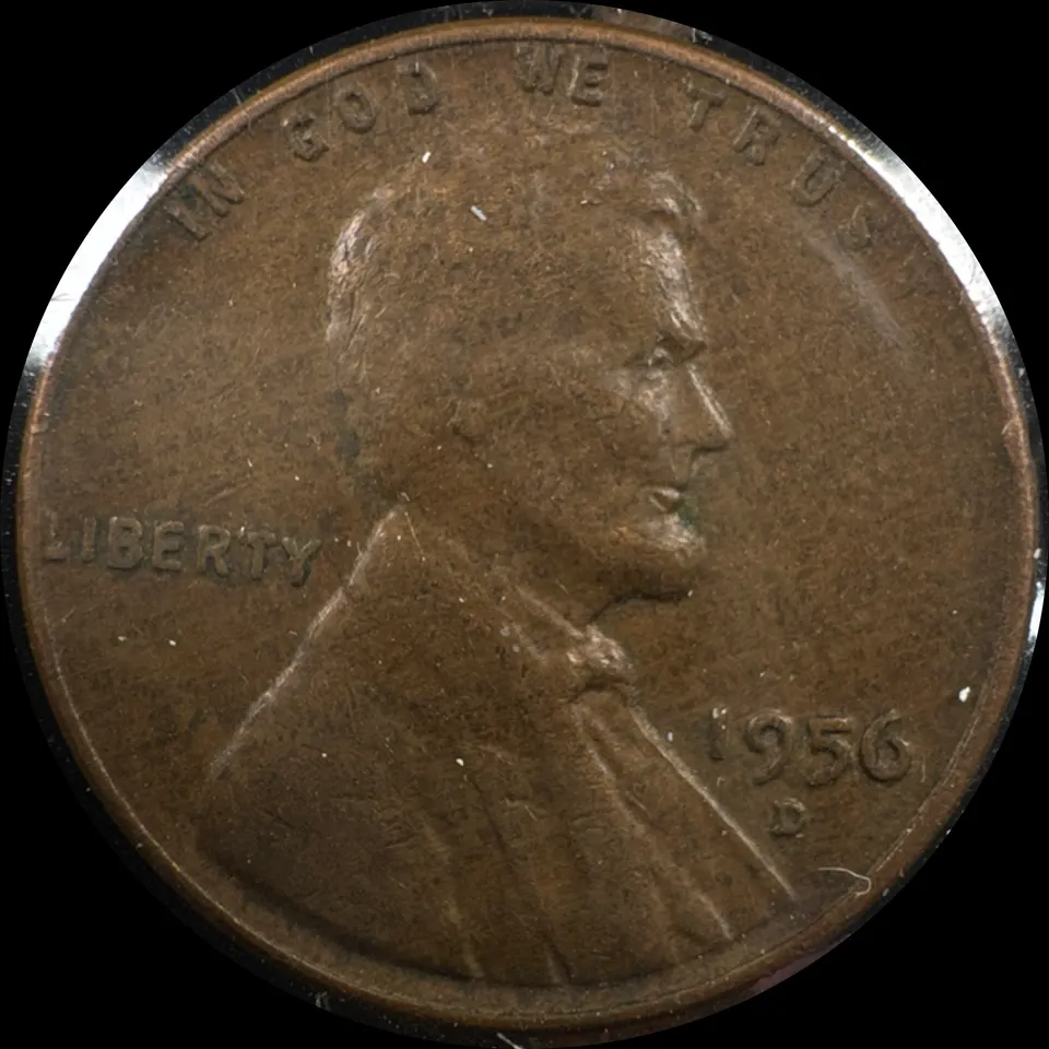 1956-D Lincoln Cent Ungraded — front
