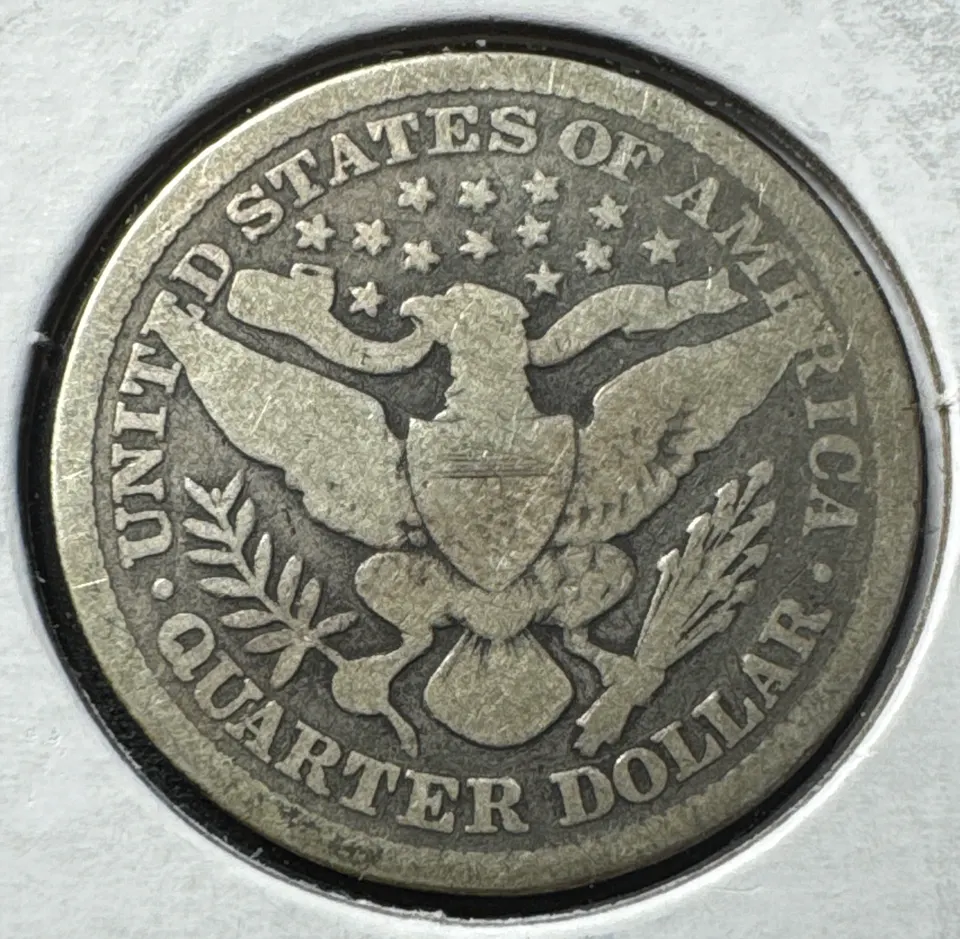 1894-P Barber Quarter Ungraded — back