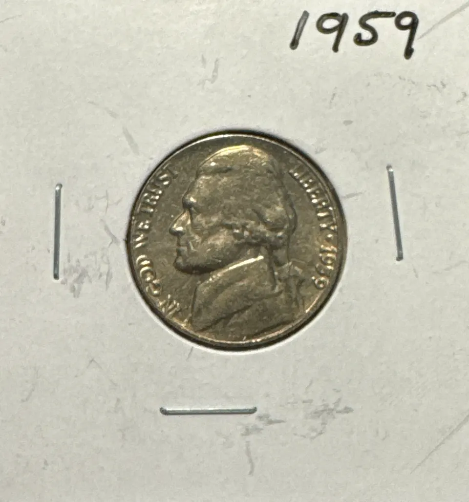 1959-P Jefferson Nickel Ungraded — front