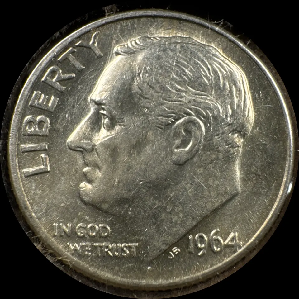 1964-D Roosevelt Dime Ungraded — front