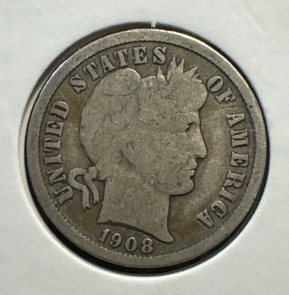 1908-D Barber Dime Ungraded — front
