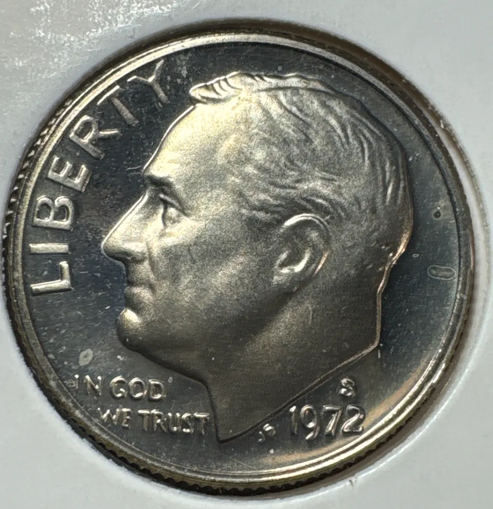 1972-S Roosevelt Dime Ungraded — front