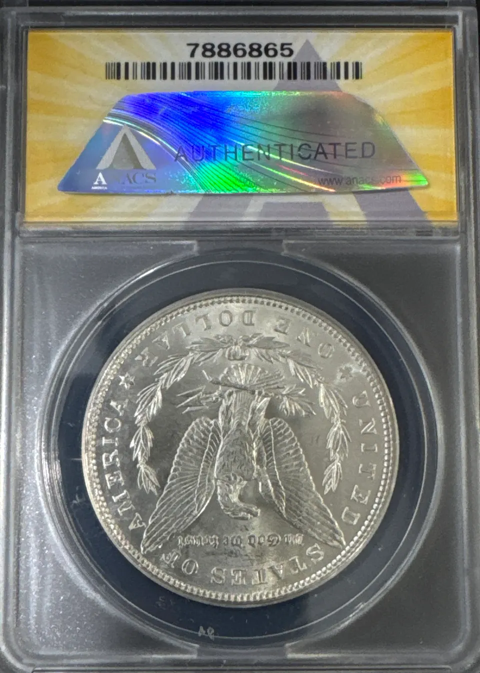 1886-P Morgan Dollar MS62 — back