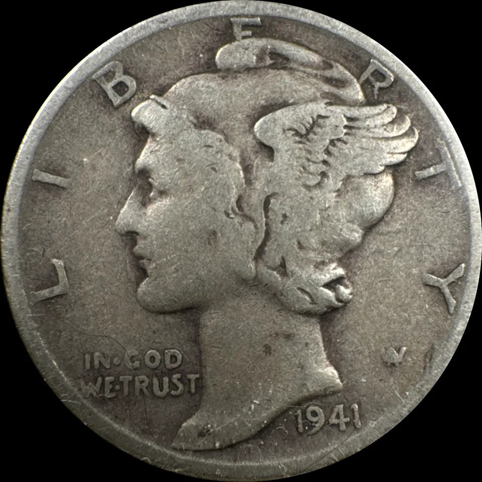 1941-S Mercury Dime Ungraded — front