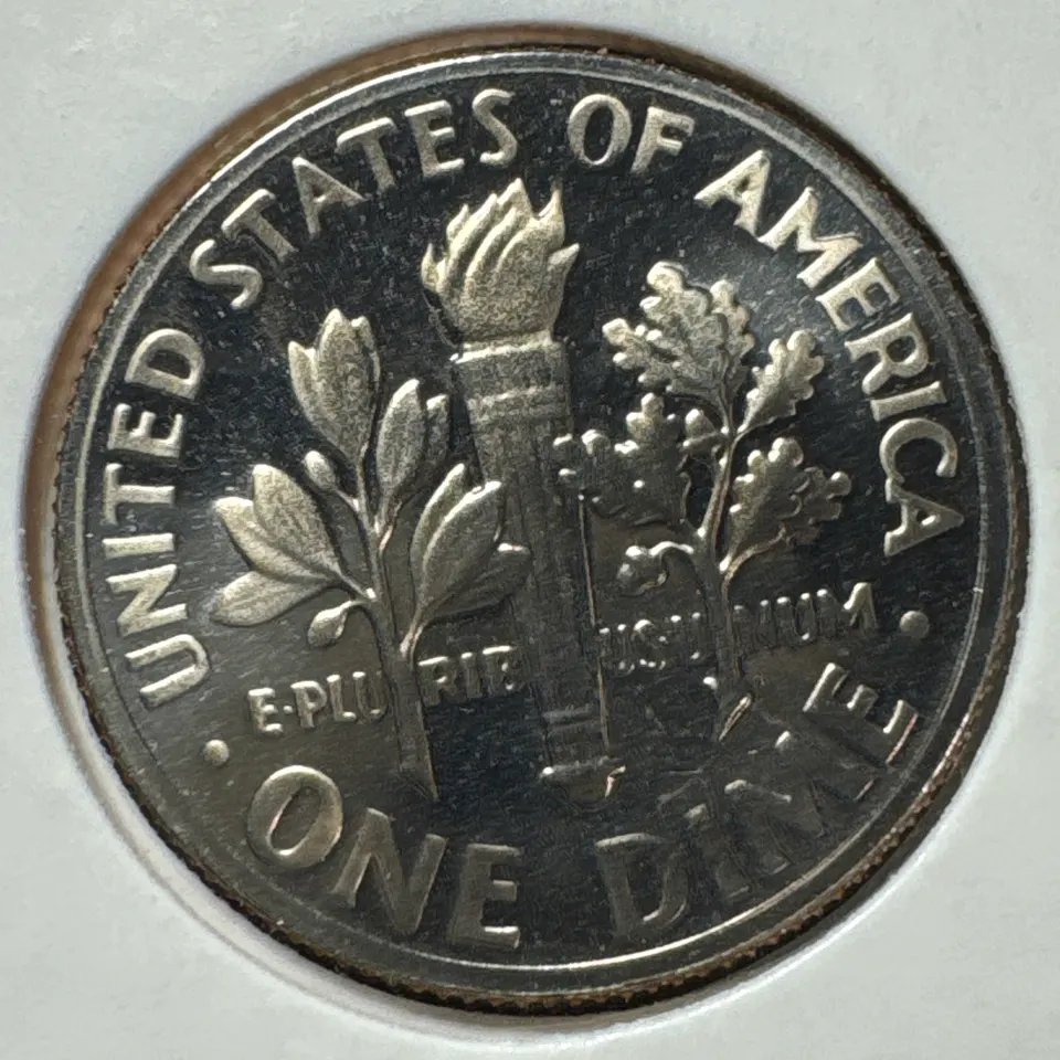 1972-S Roosevelt Dime Ungraded — back
