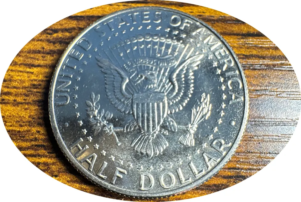 1990-P Kennedy Half Dollar Ungraded — back
