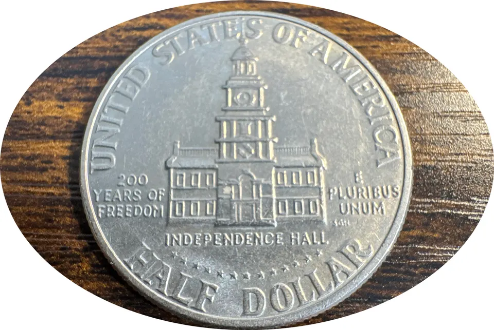 1976-D Kennedy Half Dollar Ungraded — back