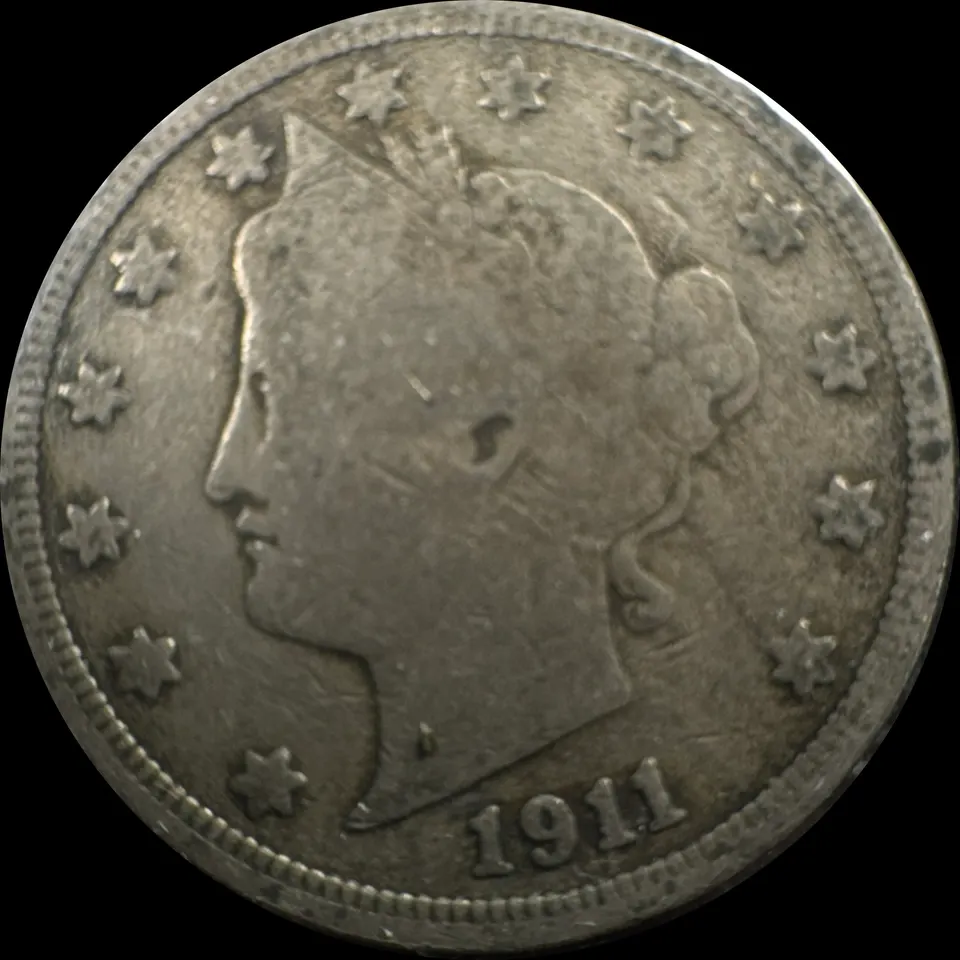 1911-P Liberty V Nickel Ungraded — front