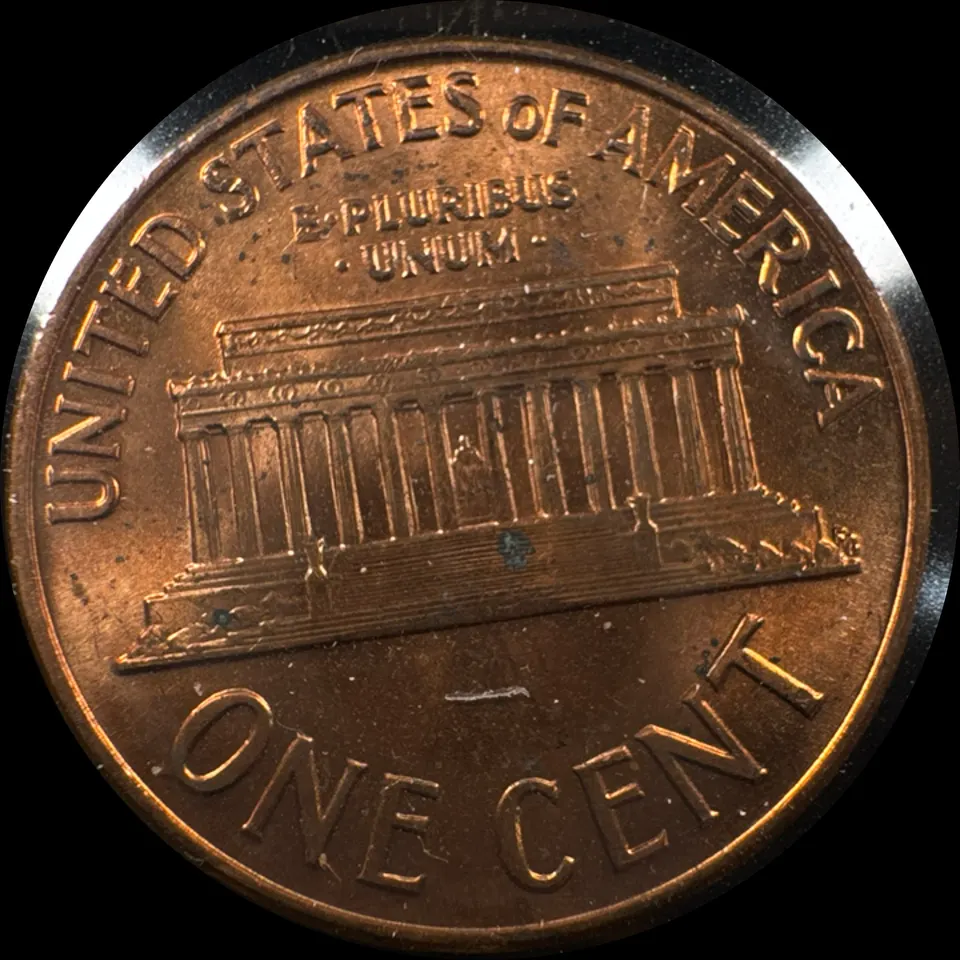 1960-P Lincoln Cent Ungraded — back