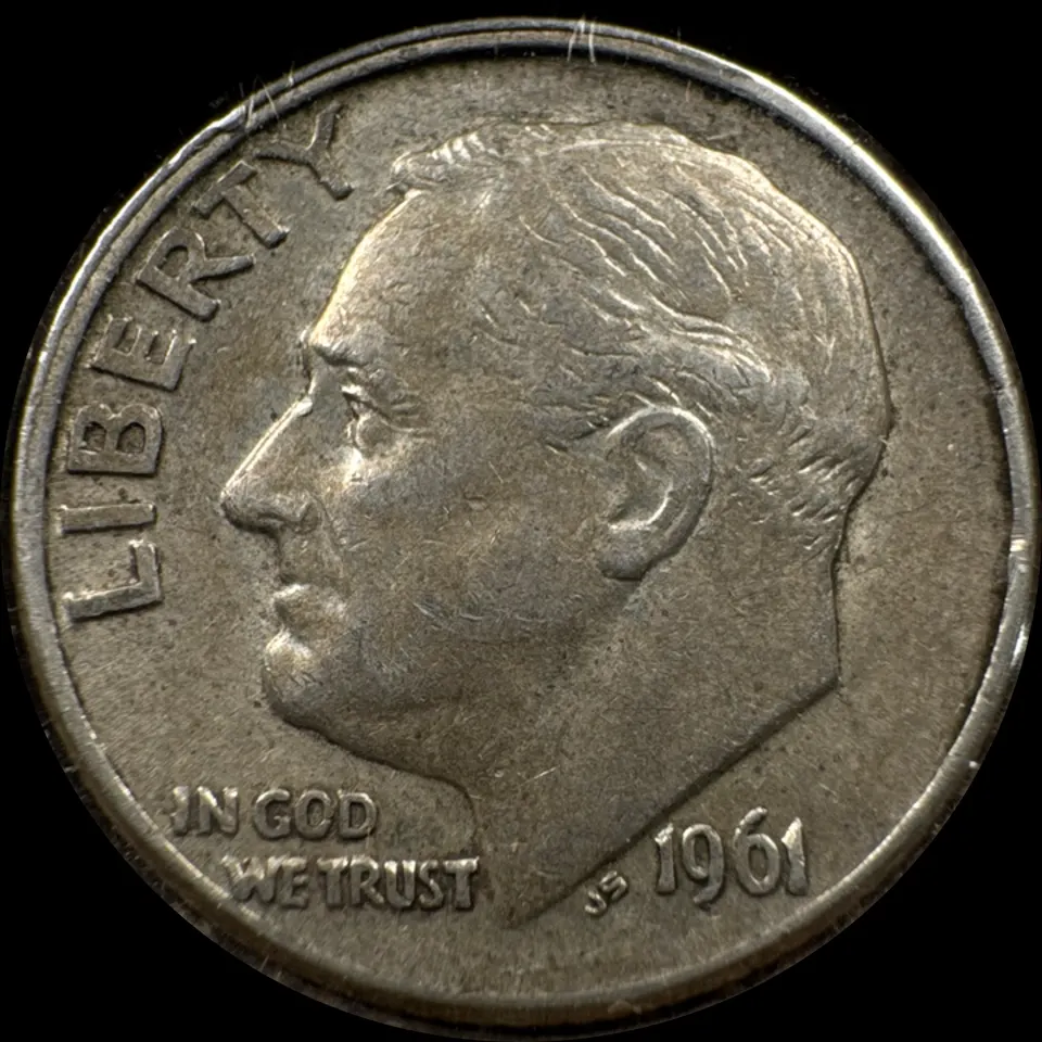 1961-D Roosevelt Dime Ungraded — front