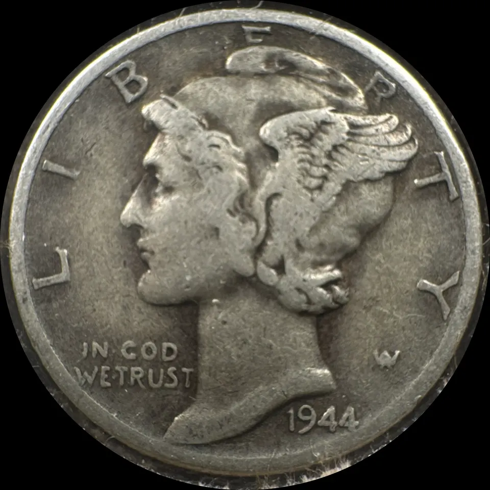 1944-D Mercury Dime Ungraded — front