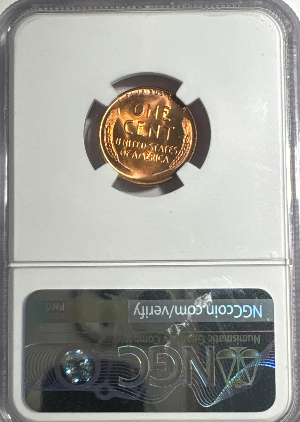 1958-D Lincoln Cent MS66 — back