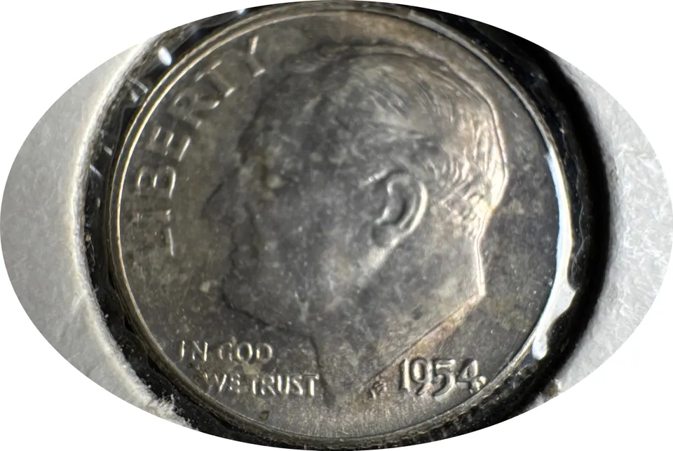 1954-P Roosevelt Dime Ungraded — front