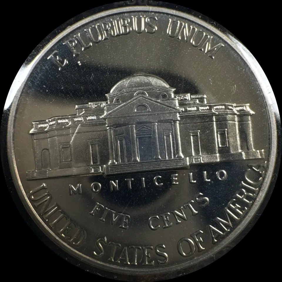 2002-S Jefferson Nickel Ungraded — back