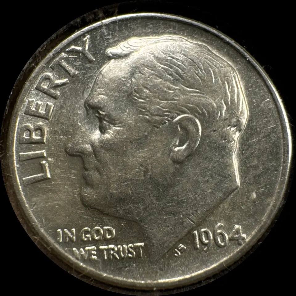 1964-D Roosevelt Dime Ungraded — front