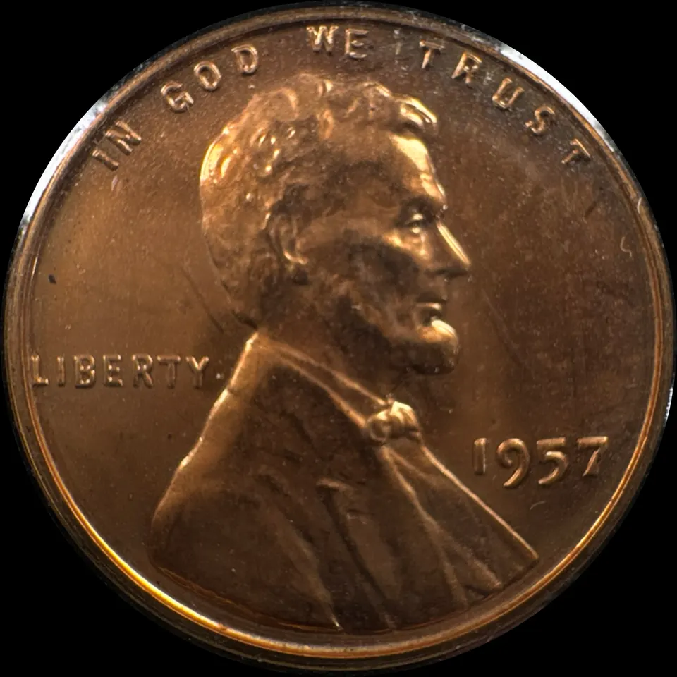 1957-P Lincoln Cent Ungraded — front