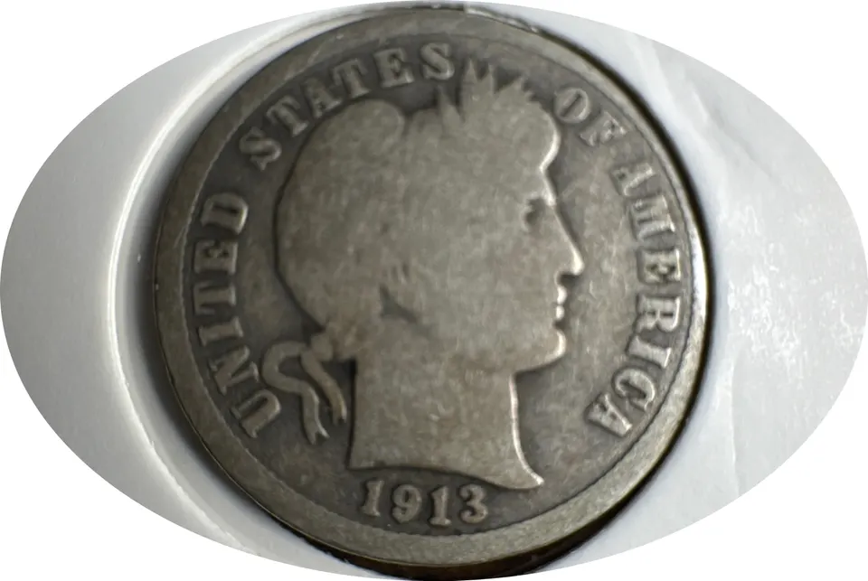 1913-P Barber Dime Ungraded — front