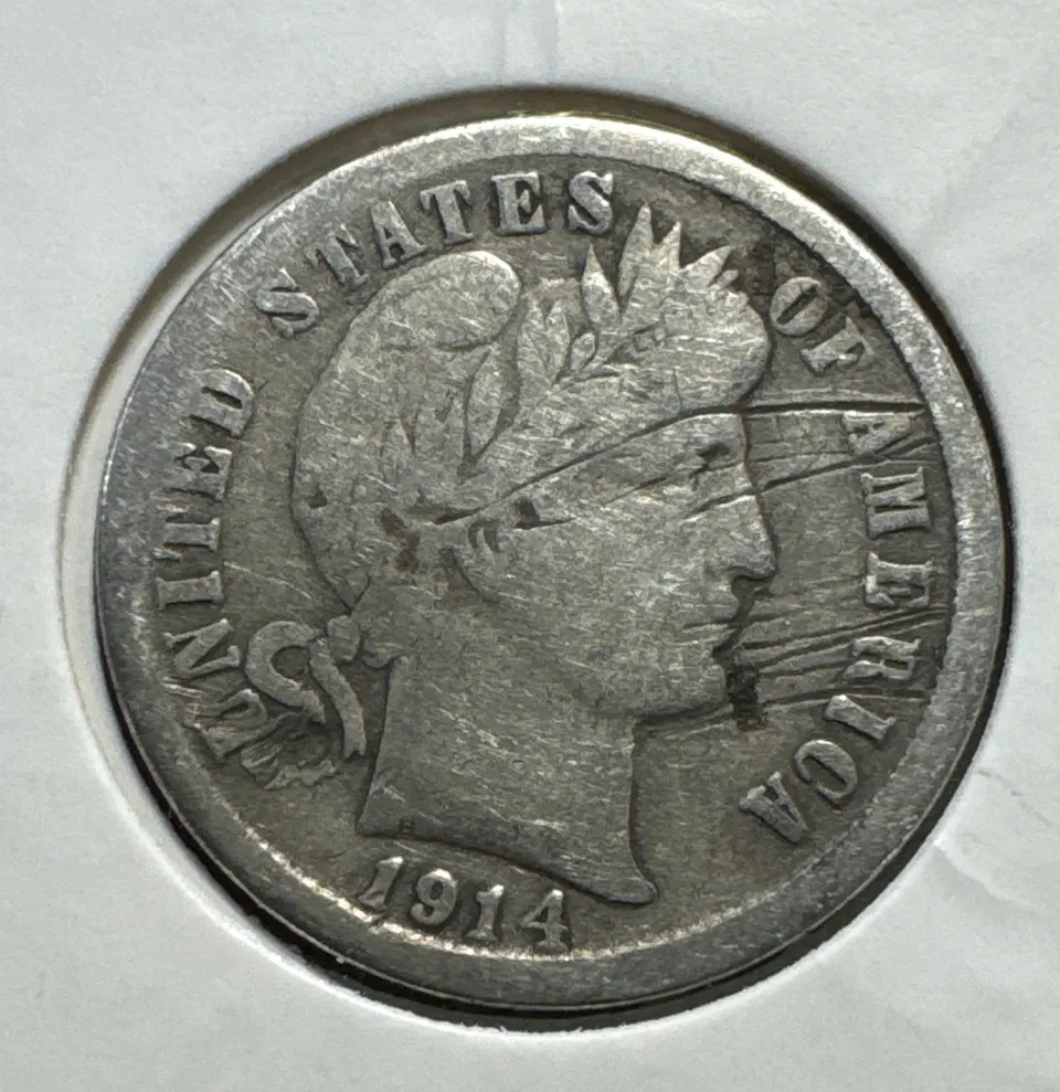 1914-S Barber Dime Ungraded — front