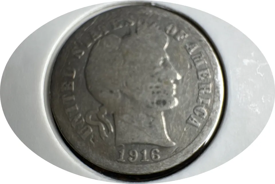 1916-P Barber Dime Ungraded — front