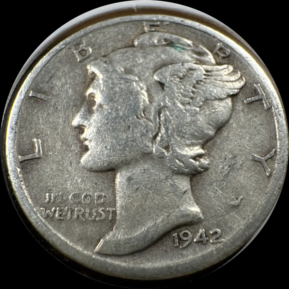 1942-S Mercury Dime Ungraded — front