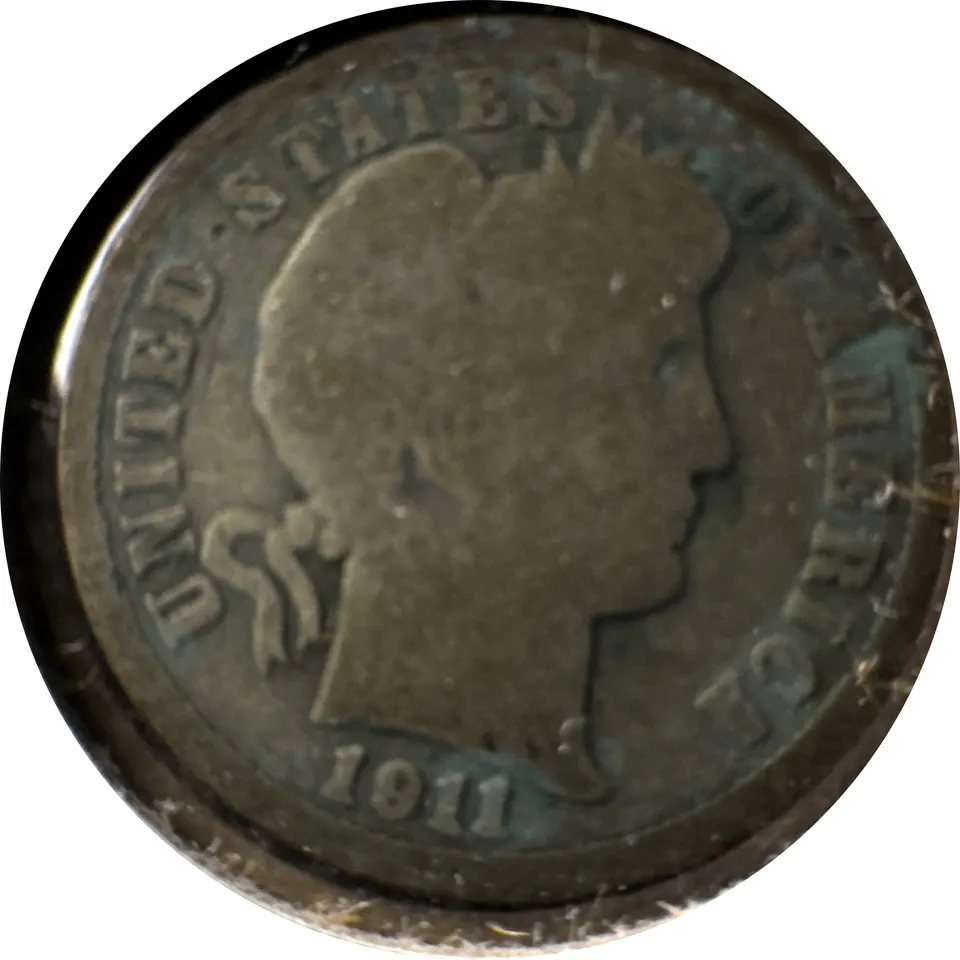 1911-D Barber Dime Ungraded — front