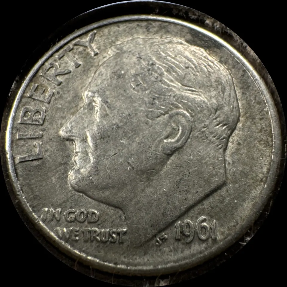 1961-D Roosevelt Dime Ungraded — front