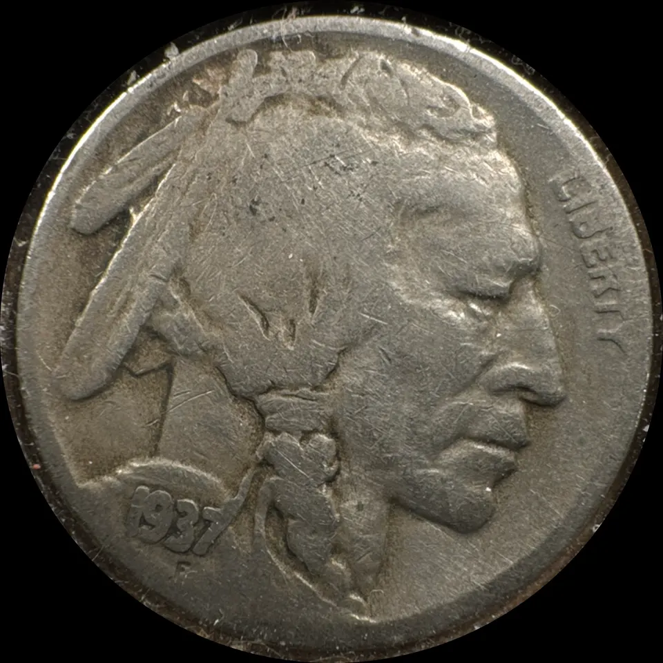 1937-D Buffalo Nickel Ungraded — front