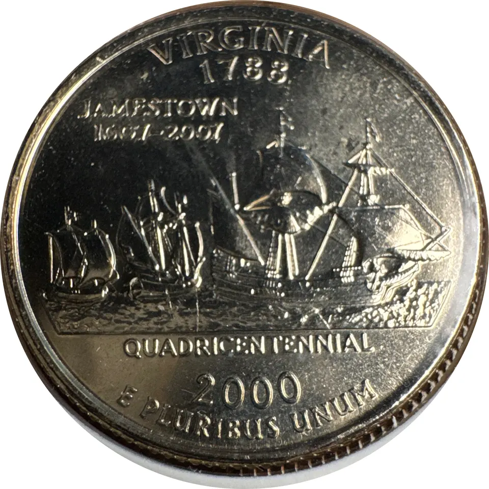 2000-P Washington Quarter Ungraded — back