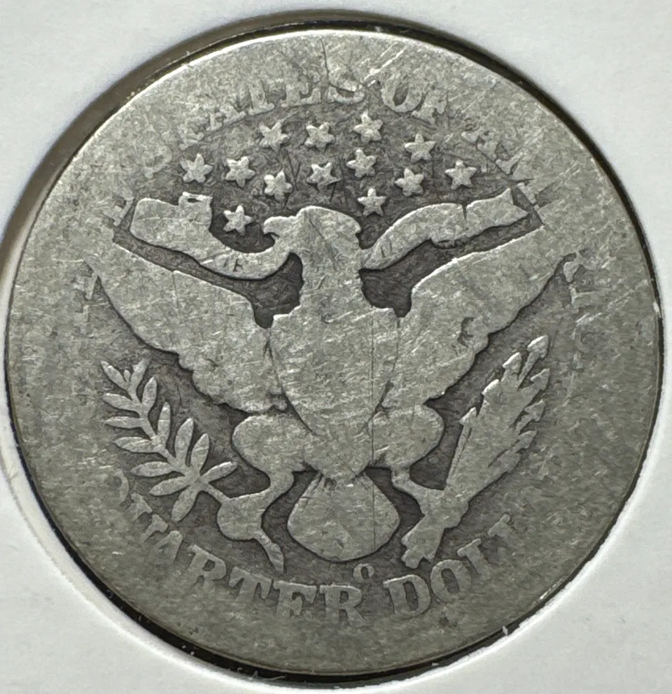 1903-O Barber Quarter Ungraded — back