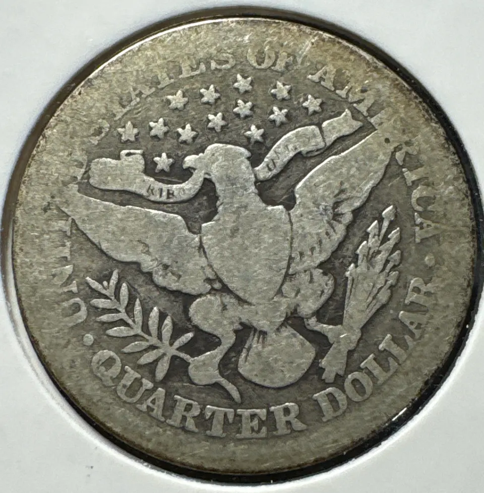 1903-P Barber Quarter Ungraded — back