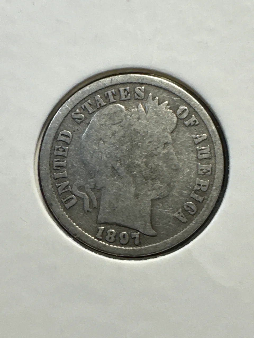 1897 Barber Dime Ungraded — front
