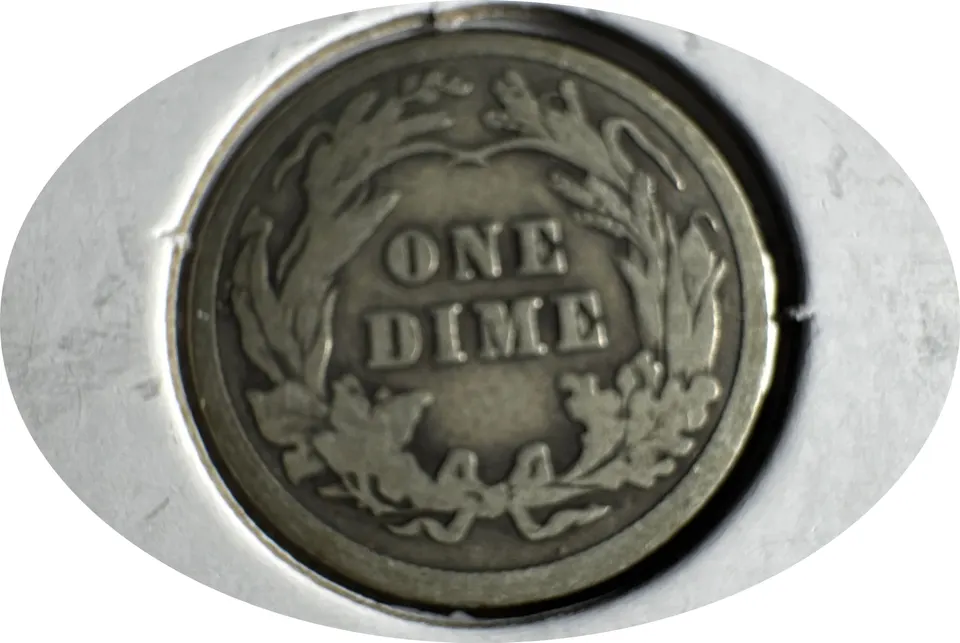 1914-P Barber Dime Ungraded — back