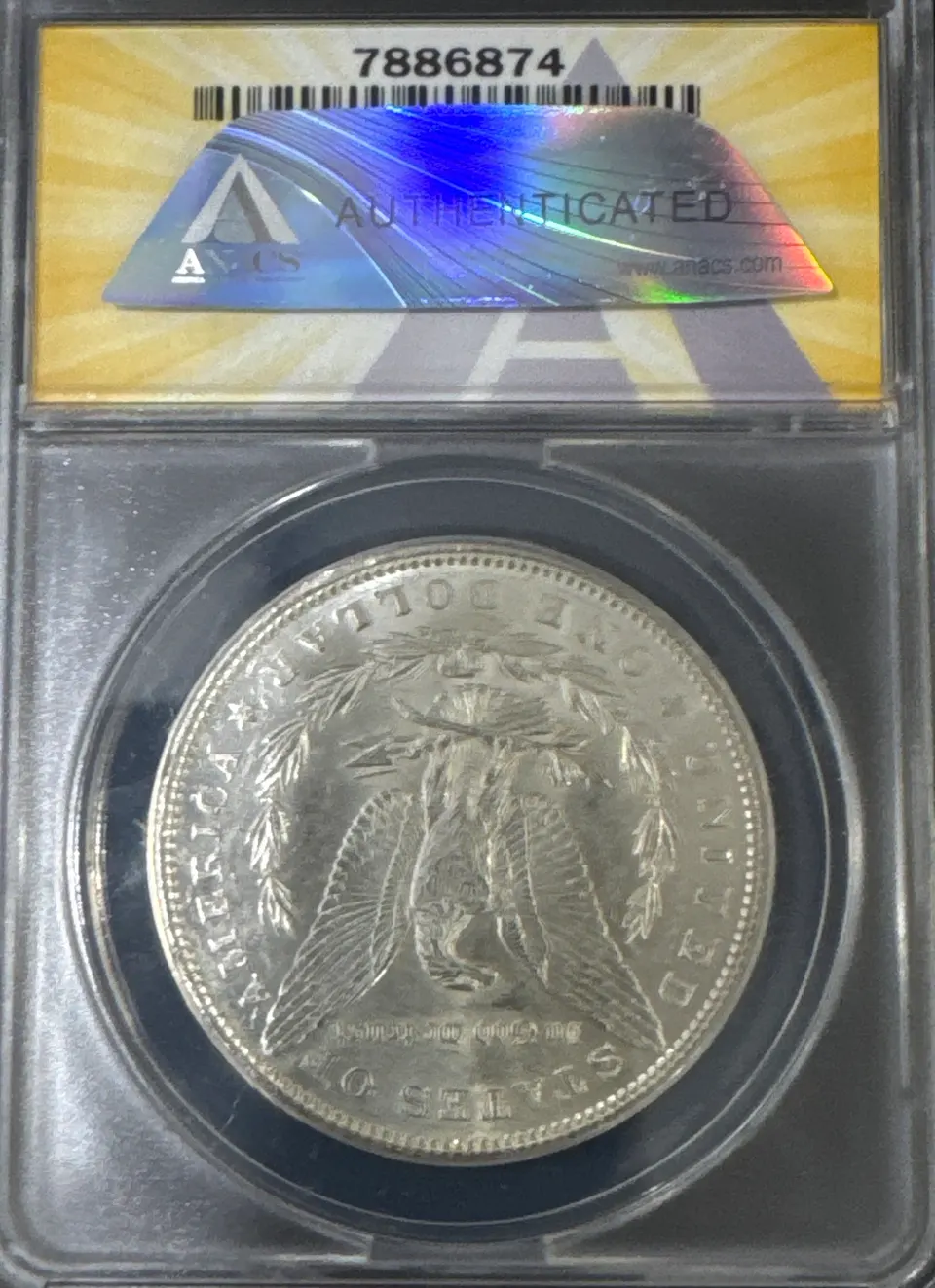 1898-P Morgan Dollar AU58 — back