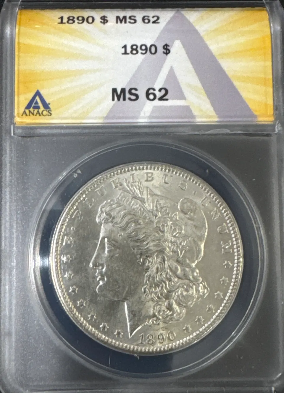 1890-P Morgan Dollar MS62 — front