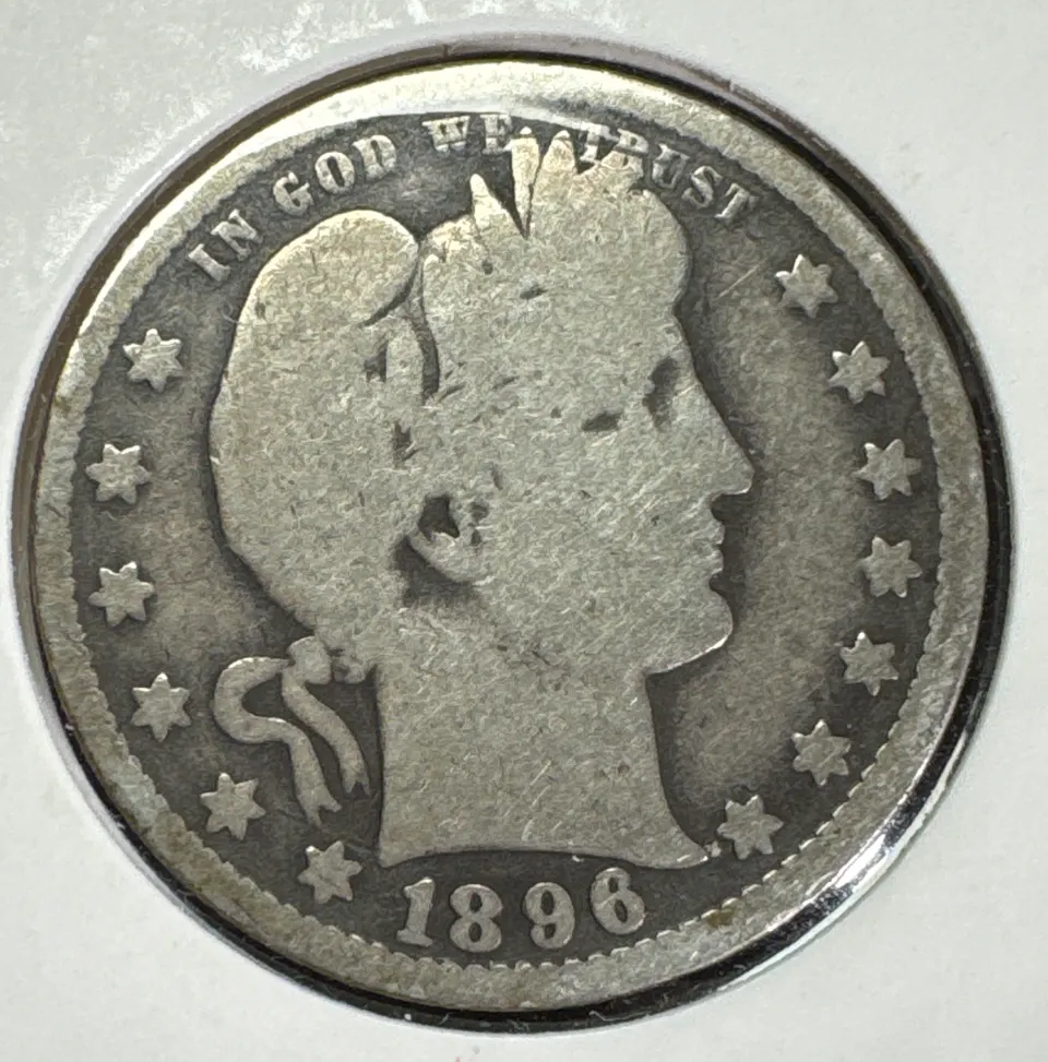 1896-O Barber Quarter Ungraded — front