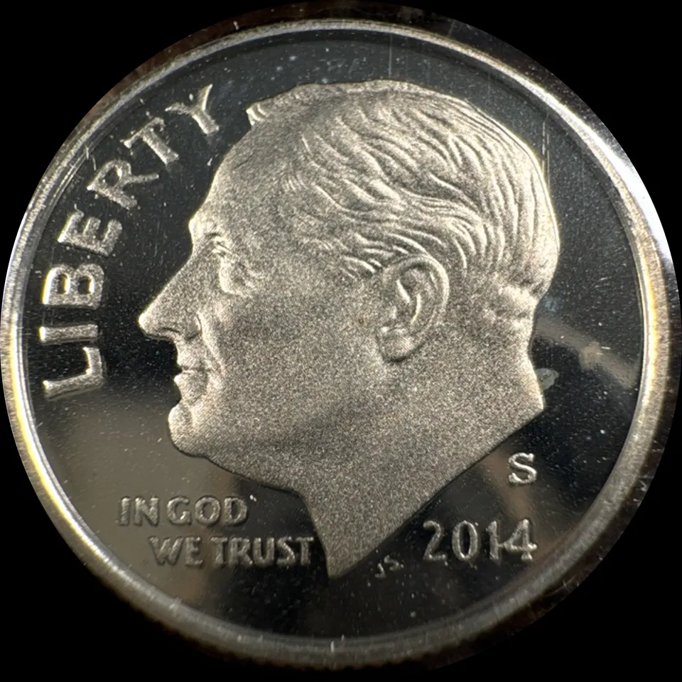 2014-S Roosevelt Dime Ungraded — front