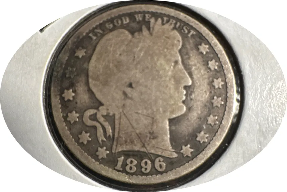 1896-P Barber Quarter Ungraded — front