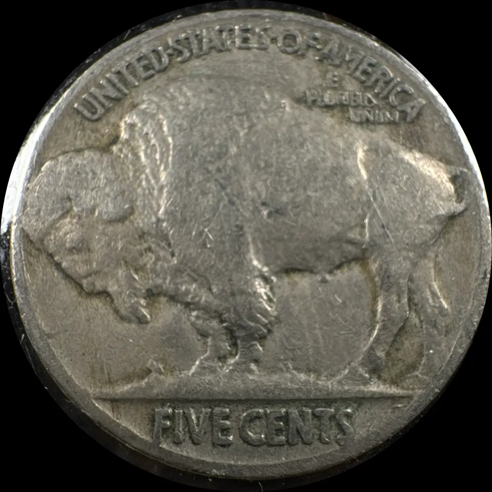 1930-P Buffalo Nickel Ungraded — back