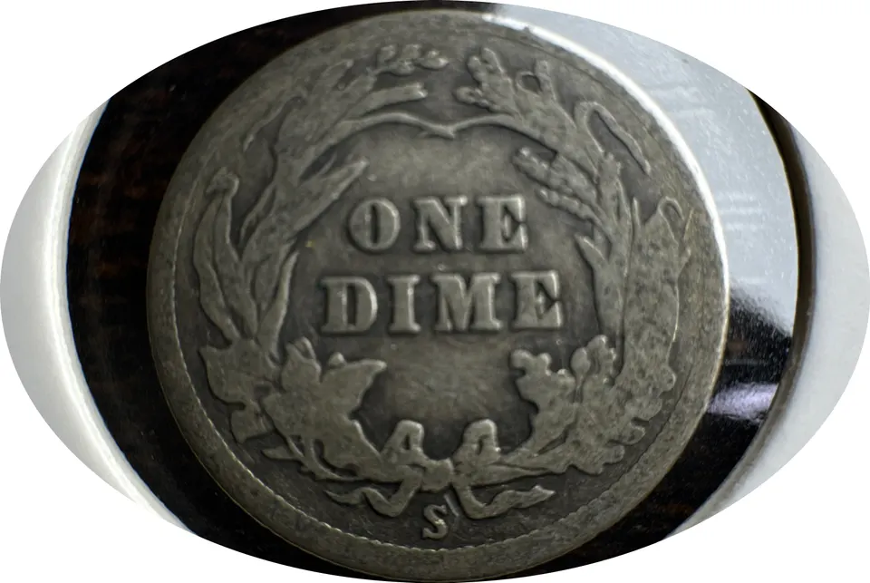 1916-S Barber Dime Ungraded — back