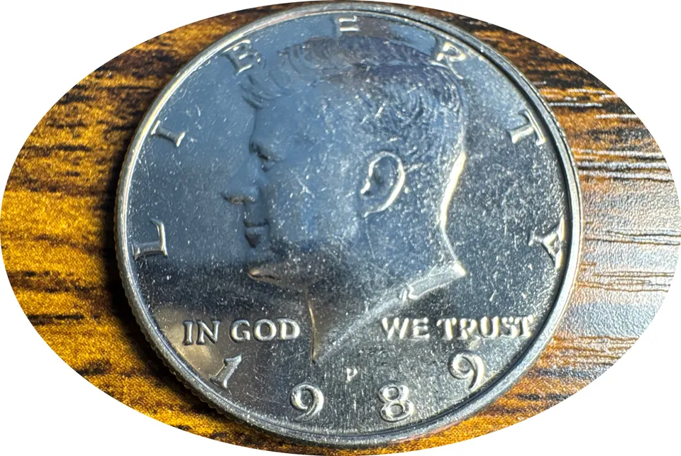 1989-P Kennedy Half Dollar Ungraded — front