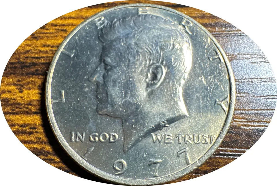 1977-P Kennedy Half Dollar Ungraded — front