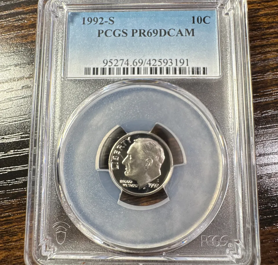 1992-S Roosevelt Dime PR69 — front