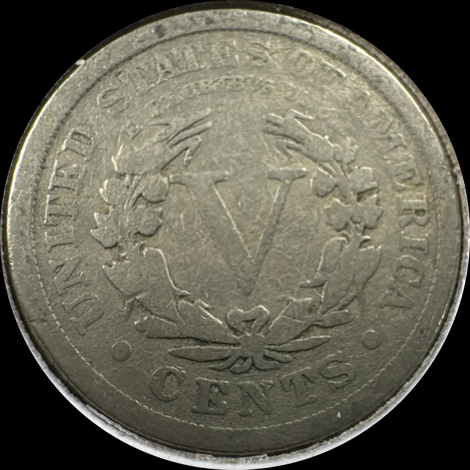 1911-P Liberty V Nickel Ungraded — back
