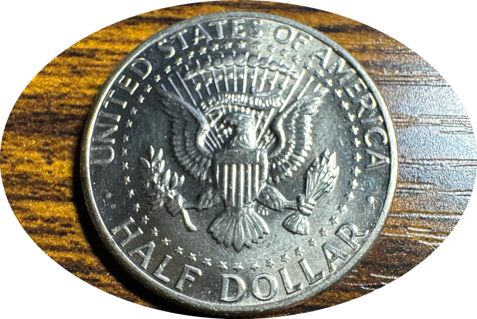 1973-P Kennedy Half Dollar Ungraded — back