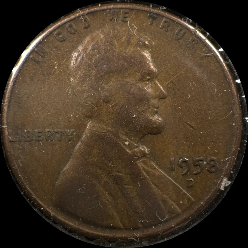 1958-D Lincoln Cent Ungraded — front