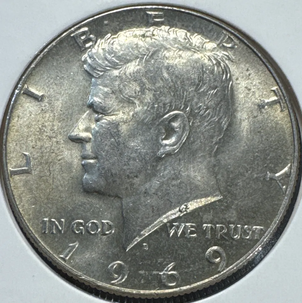 1969-D Kennedy Half Dollar Ungraded — front