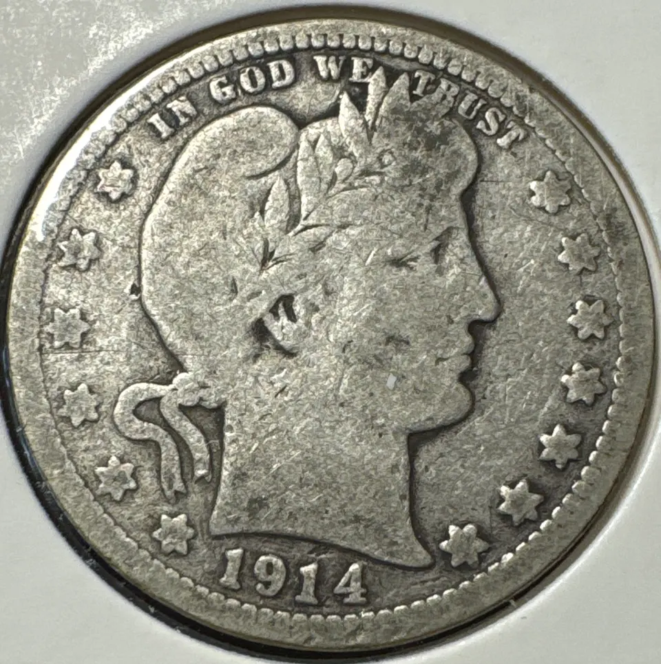 1914-D Barber Quarter Ungraded — front
